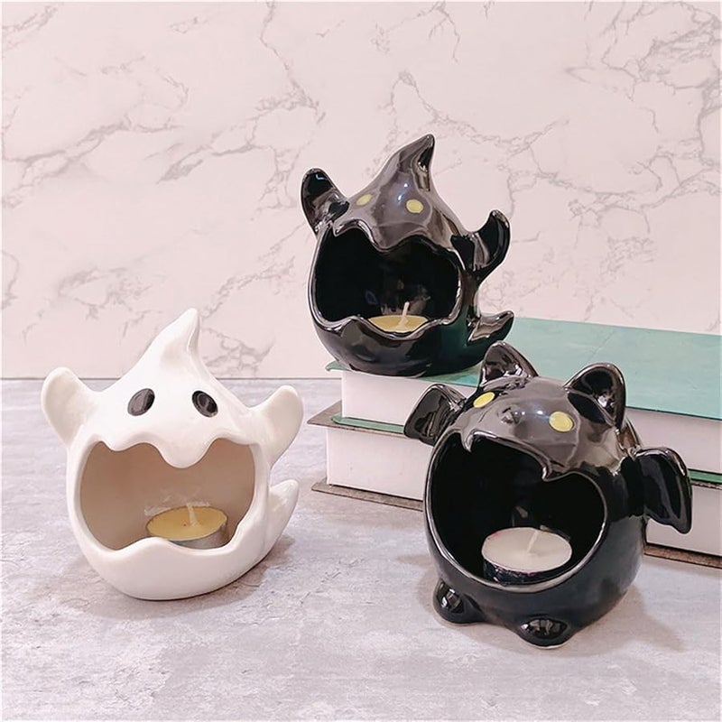 Ceramic Halloween Ghost Ashtray Home Table Decoration Craftsmanship Holder Color A - Image 3